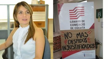 Carolina Hernández, gerente de proyectos de la Cámara, fue despedida y esto generó una protesta en la entidad./Fotos La Opinión y cortesía