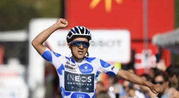 El ciclista ecuatoriano Richard Carapaz se lució en la penúltima etapa de la Vuelta a España.