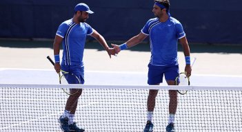 Juan Sebastián Cabal y Robert Farah, en el US OPEN 2022. 