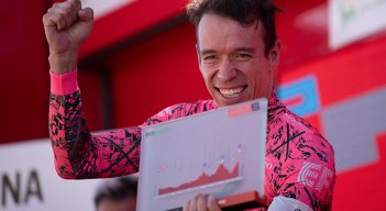 Rigoberto Urán, ganador de la etapa 17 de la Vuelta a España. 