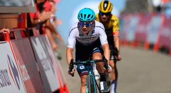 Miguel Ángel 'Supermán' López en la Vuelta a España. 