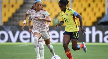 Linda Caicedo jugadora de la selección colombia Sub-17 femenina que participa en el Mundial de la categoría.