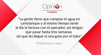Protestas por el agua