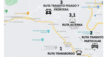 Rutas alternas en la frontera