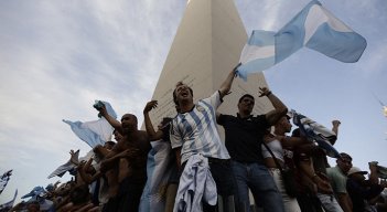 Hinchas argentinos.