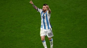 Messi alcanza a Batistuta como argentino con más goles en Mundiales./Foto: AFP