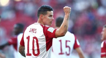 El colombiano James Rodríguez continúa destacándose en la Superliga griega (Foto cortesía/Olympiacos).