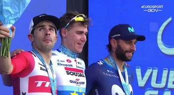 Fernando Gaviria en la Vuelta a San Juan 2023. 