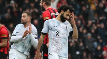 El delantero del Liverpool Mohamed Salah, desperdició un penalti.