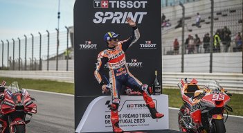 El piloto español Marc Márquez fue el mejor en las pruebas de clasificación de GP de Portugal.