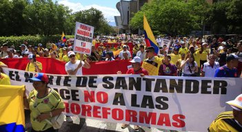 Marchas contra la petroreformas. 