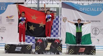 Emmanuel Valencia y Alejandro Libreros, gimnastas de Norte de Santander. 