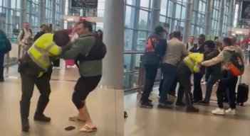 Ciudadano canadiense atacó a golpes a un policía en aeropuerto El Dorado