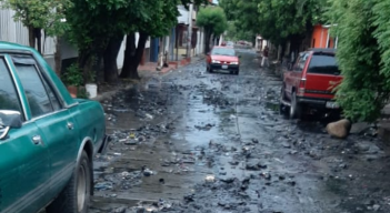 Calles inundadas La Parada