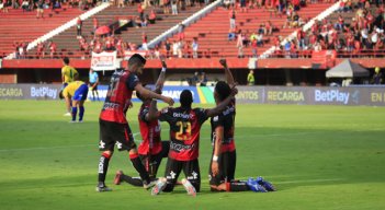 Cúcuta Deportivo celebra el gol de la victoria.