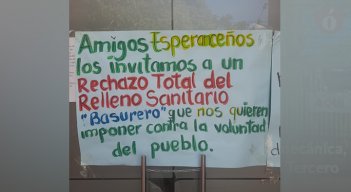 Sigue la pelea por el relleno sanitario de La Esperanza