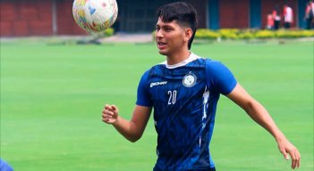 Germán Triana, delantero del Cúcuta Deportivo. 