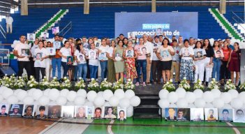 En Ocaña se llevó a cabo el acto de reconocimiento y perdón por los falsos positivos./Foto Mindefensa
