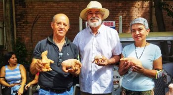 Niños, jóvenes y adultos mayores de la vereda Agualinda expusieron sus esculturas.