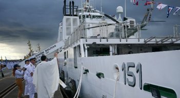 Buque Simón Bolívar de la Armada Nacional/Foto Joaquín Sarmiento/AFP