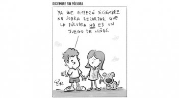 Diciembre sin pólvora. Caricatura de Yeyo