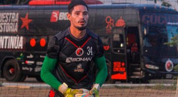 David Agudelo, arquero del Cúcuta Deportivo. 