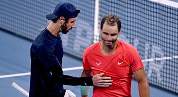 Jordan Thompson y Rafael Nadal. 