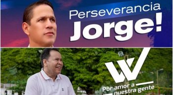 El alcalde de Cúcuta, Jorge Acevedo, y el gobernador de Norte de Santander, William Villamizar, no podrán hacer uso de los emblemas que caracterizaron sus campañas, como imagen de sus gobiernos./ Fotos cortesía