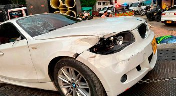 Jóvenes atropellados por un BMW en Girón 