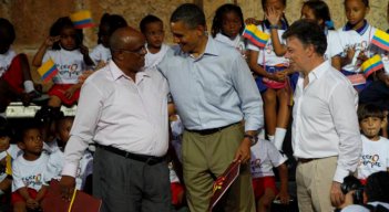 Benjamín Luna, Barack Obama y Juan Manuel Santos. Foto: El Universal