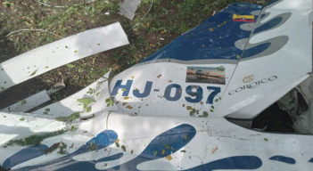 Avioneta siniestrada en el departamento de Atlántico. 