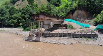 Después de muchas luchas sociales por fin llega a la fase final la ejecución del puente peatonal en el corregimiento El Aserrío de Teorama./ Foto cortesía
