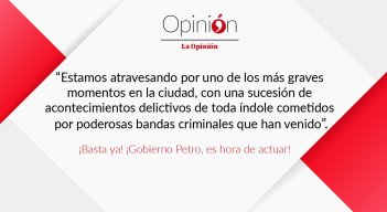 Estamos atravesando por uno de los más graves  momentos en la ciudad, con una sucesión de  acontecimientos delictivos de toda índole cometidos  por poderosas bandas criminales que han venido