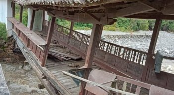 Puente Real, en Chitagá, antes de ser barrido por la avalancha del río el pasado 3 de junio./Foto archivo