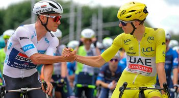 Evenepoel y Pogacar. 