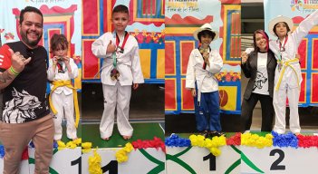 El semillero de taekwondistas tuvieron una buena actuación en Medellín.