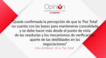 Otra debilidad  de la ‘Paz Total’