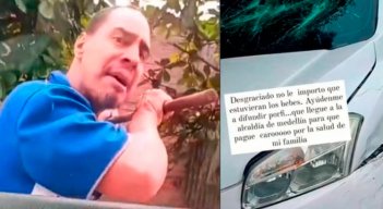acto de intolerancia vial en Medellín