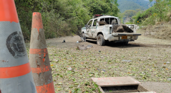 El atentado se presentó en el sector Puente Gómez en la vía Santiago-Salazar.