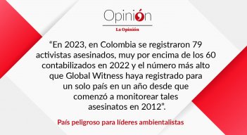 País peligroso para líderes ambientalistas