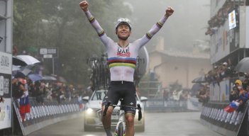 Tadej Pogar, campeón mundial de ciclismo.