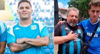 ¡Enorme gesto! Juanfer Quintero les dio entradas a un padre y su hijo para ver a Racing en la final de Copa Sudamérica