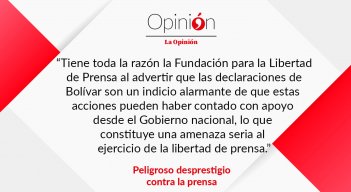 Peligroso desprestigio contra la prensa