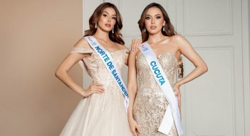Liz Yanquen, representante de Norte, y Marlyn Misse, que porta la banda de Cúcuta, no ocultaron su emoción por vivir esta experiencia. 