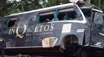 Accidente de transito con bus de Los Inquietos 