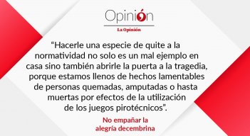 No empañar la alegría decembrina