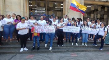 Protesta de familiares de jóvenes desaparecidos./Foto cortesía