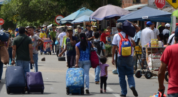 Migrantes venezolanos en Cúcuta.