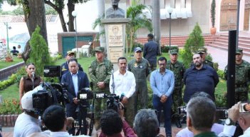 El ministro de Defensa, Pedro Sánchez, regresó a Cúcuta para revisar avances y compromisos del Pacto Catatumbo./Foto Carlos Ramírez