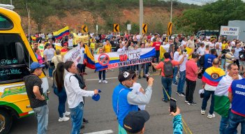Protestas en el peaje de Villa del rosario